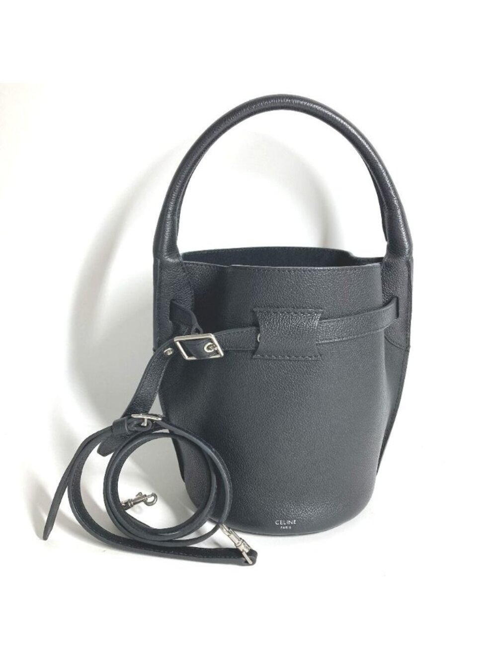 Celine Handbag Big Bag Nano Bucket Leather Black